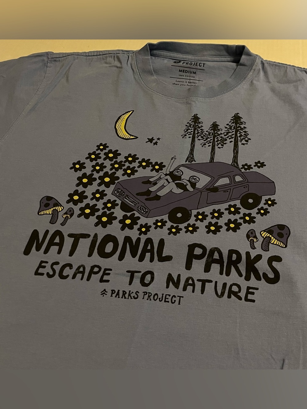 NEW National Parks Project Escape Nature Blue T-Shirt MEDIUM Outdoors USA Joshua